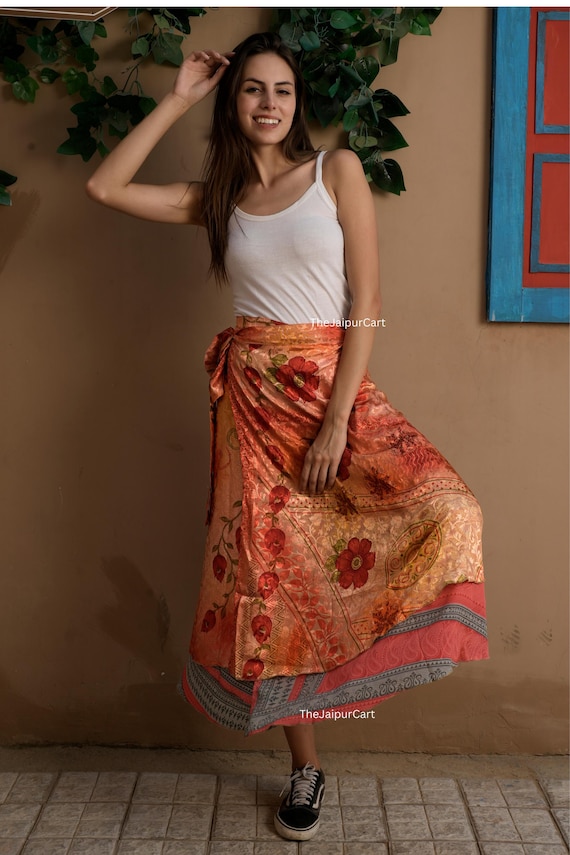 Short Skirts For Women Flowy Mini Skirt With Wrap Top, Summer - Main Image