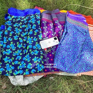 Lotto all'ingrosso di sari in seta artistica vintage, sartoria, artigianato etnico, sari indiano, kimono, accappatoio, tessuto riciclato, tessuto sari vintage, sari usato