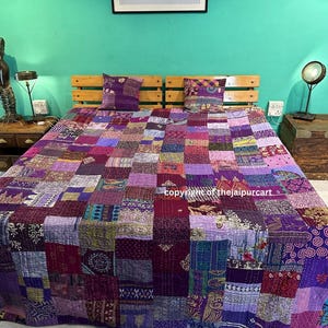 colcha de retalhos vintage feita à mão