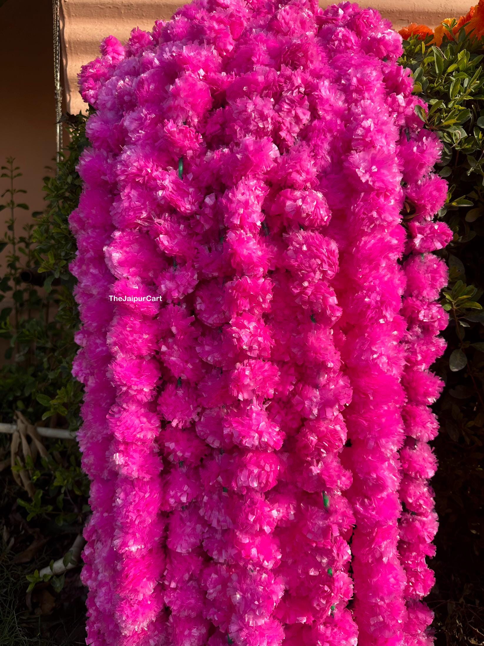 5 Künstliche Ringelblumen-Girlanden (je Ca. 1,28m) Für Diwali, Hochzeit, Deko - Kunterbunt
