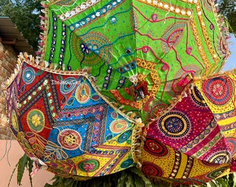 5 Pcs Lot Elephant Embroidery Design Indian Decorative Umbrella Sun Parasol Wedding Birthday Party Decoration Lot Of Umbrella
