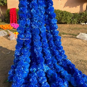 50 Pc SALE ON Indian Marigold Flower Artificial Decorative Deewali Marigold Flower Garland Strings for Christmas Wedding Party Decoration