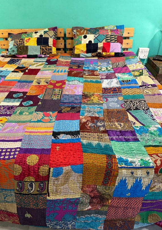 vintage handmade patchwork quilt