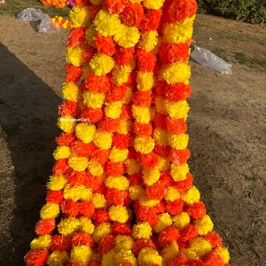 SALE ON Indian Mix Color Artificial Decorative Marigold Flower Garland Strings for Christmas Wedding Party Decoration Diwali decor