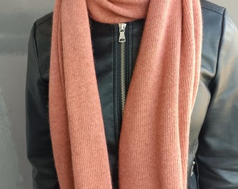 Handgemaakte warmbruine merino-angorasjaal, roestomslag, handgemaakte sjaal voor dames