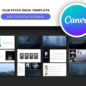 Film Pitch Deck Template: Dark, Ominous,  Indie - Customise & Edit Design