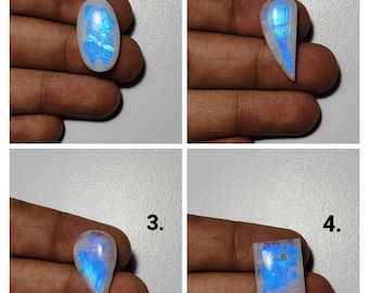 Gorgeous Fire Moonstone Cabochon | Rainbow Moonstone Stone Cabochon | AAA Moonstone For Ring Jewelry | Moonstone Crystal | Flashy Moonstone