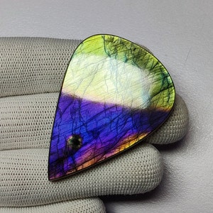 Simpatico cabochon a pera labradorite unico / pietra preziosa sciolta labradorite / cabochon labradorite viola dorato / labradorite AAA per pendente