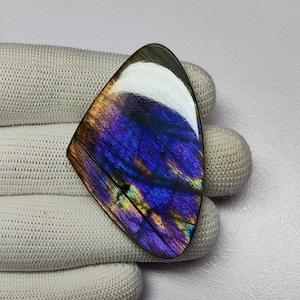 Cabochon cuore labradorite viola / Cabochon pietra sciolta labradorite / Cabochon fuoco viola labradorite naturale / Labradorite avvolgente filo
