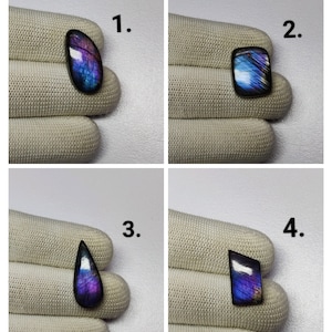 Splendidi cabochon di fuoco viola labradorite / cabochon appariscente labradorite viola / cabochon labradorite naturale per ciondolo / labradorite AAA