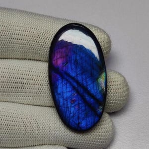 Hochwertiges Lila Labradorit Cabochon | Natürlicher Labradorit Edelstein Cabochon | Große Labradorit Oval Cabochon für handgemachten Schmuck