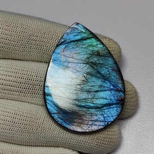 Cabujón de labradorita de calidad AAA++ / Cabujón grande de labradorita verde fuego / Cabujón de labradorita 100 % natural / Piedra preciosa de labradorita