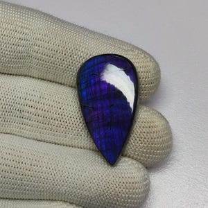 Purple Labradorite Cabochon | Natural Purple Flashy Labradorite Stone | Pear Shape Labradorite Gemstone Cabochon | Wholesale Labradorite