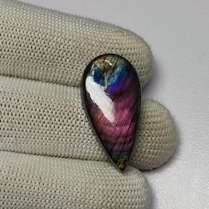 Incredibile Labradorite di fuoco Cabochon sciolto / Labradorite naturale multicolore viola Cabochon lucido / Labradorite a forma di goccia per gioielli