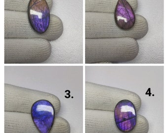 Top Quality Labradorite Cabochon | Purple Labradorite Loose Gemstones | Rainbow Labradorite Stone | Unique Labradorite Small Size Cabochon