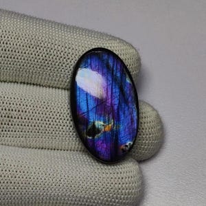 ユニークなピンクパープルスペクトロライトカボション | パープルラブラドライトカボション宝石 | 楕円形ラブラドライトカボション | 天然ラブラドライト