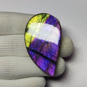 Hochwertiger Multi lila Labradorit | Natürlicher Labradorit Edelstein Cabochon | Echte Lila Labradorit Cabochon für Silber Schmuck