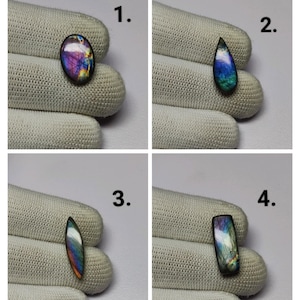Cabochões de arco-íris de labradorita de qualidade AAA++ | Cabochão de pedra labradorita exclusivo | Labradorita de fogo arco-íris para joias | Cabochão de atacado