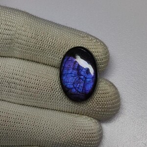 Splendido cabochon di labradorite viola / Piccolo cabochon di labradorite ovale / Cabochon sciolto di labradorite naturale / Labradorite con fondo piatto