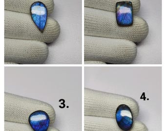 Natural Labradorite Loose Gemstone Cabochons | Purple Labradorite Cabochon | Mix Shape Labradorite Stones | Small Size Labradorite For Ring