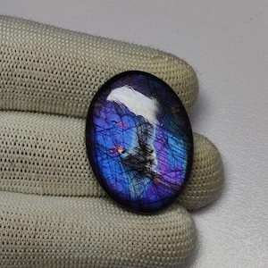 ユニークで希少なラブラドライトカボション | パープルラブラドライトオーバルシェイプカボション | AAA品質ラブラドライトストーンカボション | ラブラドライトペンダント