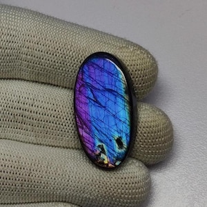 Designer Labradorite Cabochon | High Quality Labradorite Purple Cabochon | Natural Labradorite Oval Cabochon | Labradorite For Necklace
