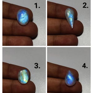 Amazing Moonstone Cabochon | White Rainbow Moonstone Gemstone Cabochon | Small Moonstone Lot | Natural Moonstone Loose Gemstone Cabochon