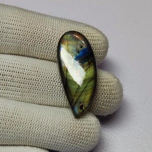 Cabochon de feu vert labradorite unique | Cabochon de labradorite verte | Cabochon de pierre précieuse de labradorite naturelle | Labradorite fantaisie pour macramé