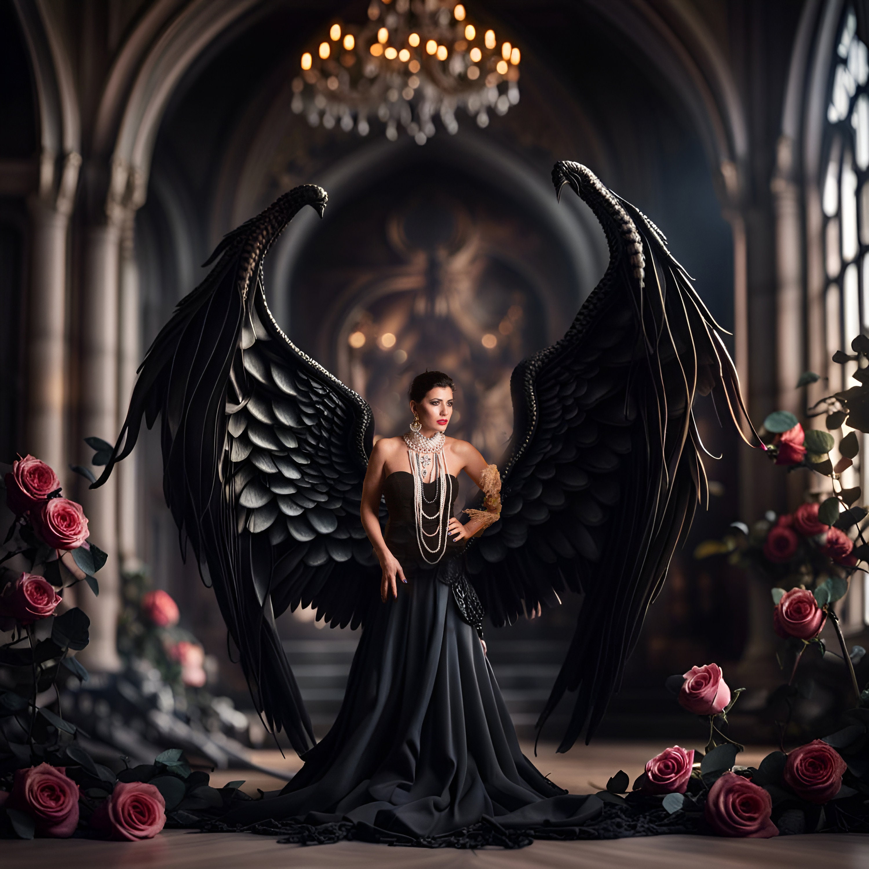 20 Devil Wings Backdrop Wings Ovelay Halloween Scene Backdrop