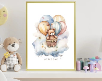Instant Download Nursery Prints (Bear Balloons)