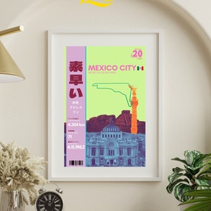 Mexican Grand Prix | Japanese Aesthetic Formula 1 Print| F1 circuit poster |Formula 1 Racing Track Poster| F1 racing| F1 gift racing