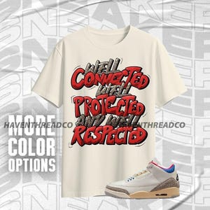 AJ 3 Seoul 2.0 Well Natural Blue Red Unisex T-Shirt, Hoodie, Sweatshirt To Match Sneaker, Bella Canvas Shirt