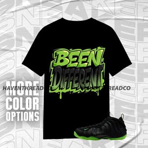 Air Foamposite One Black Volt Become Different Black Unisex T-Shirt, Hoodie, Sweatshirt To Match Sneaker, Bella Canvas Shirt