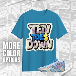 Tatum 3 Cloud 0 Ten Toes Down Blue Pink Color Shirt Match Sneaker - Bella Canvas Shirt