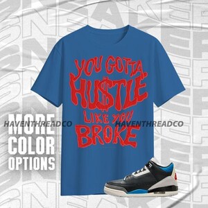 AJ 3 Rare Air Like You Broke Blue Red Unisex T-Shirt Match Sneaker, Bella Canvas Shirt