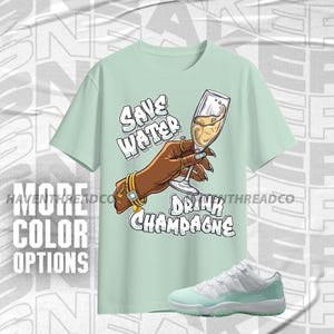 AJ 11 Low Igloo Drink Champagne Mint White Unisex T-Shirt, Hoodie, Sweatshirt To Match Sneaker, Bella Canvas Shirt
