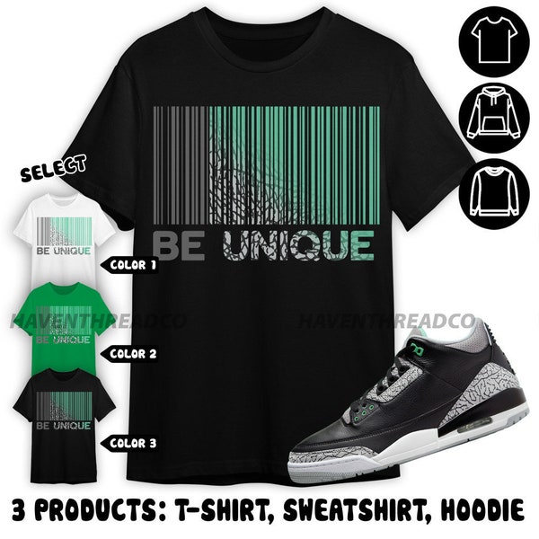 Jordan 3 Green Glow Unisex Sweatshirt, Hoodie, T-Shirt, Be Unique, Shirt In Irish Green To Match Sneaker