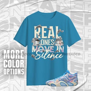 Tatum 3 Cloud 0 Move In Silence Money Blue Pink Color Shirt Match Sneaker, Bella Canvas Shirt