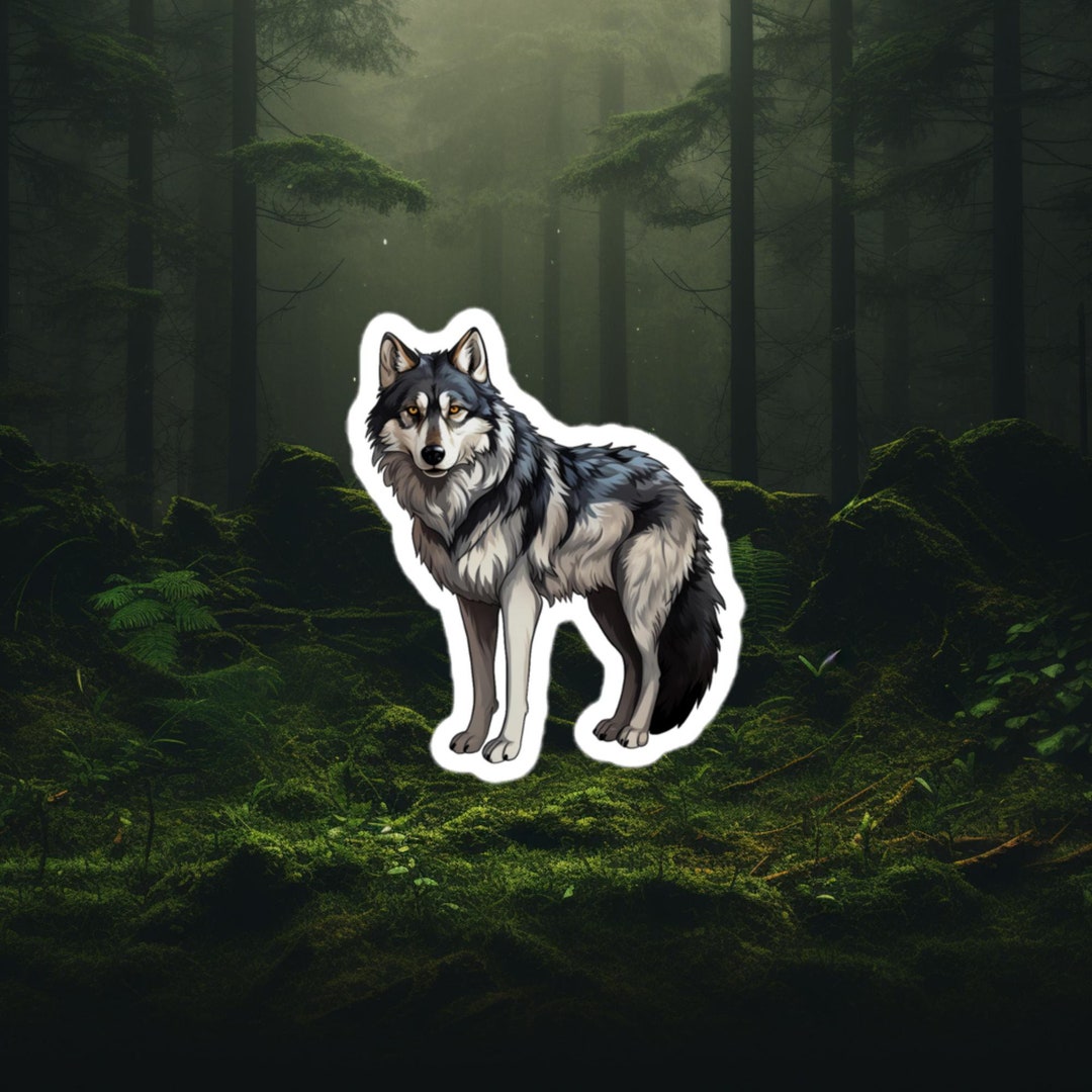 Wolf Mini Sticker Wolf V2 | Vinyl Sticker | Laptop Sticker | Water Bottle Sticker - Etsy