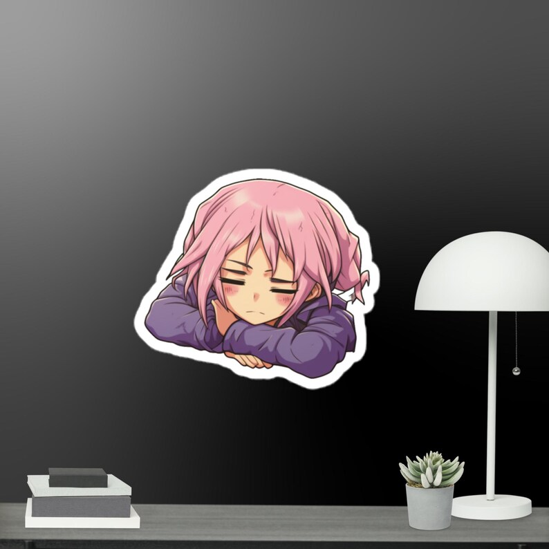 Kawaii Anime Girl Anime Girl Vinyl Sticker Gift for Her - Etsy