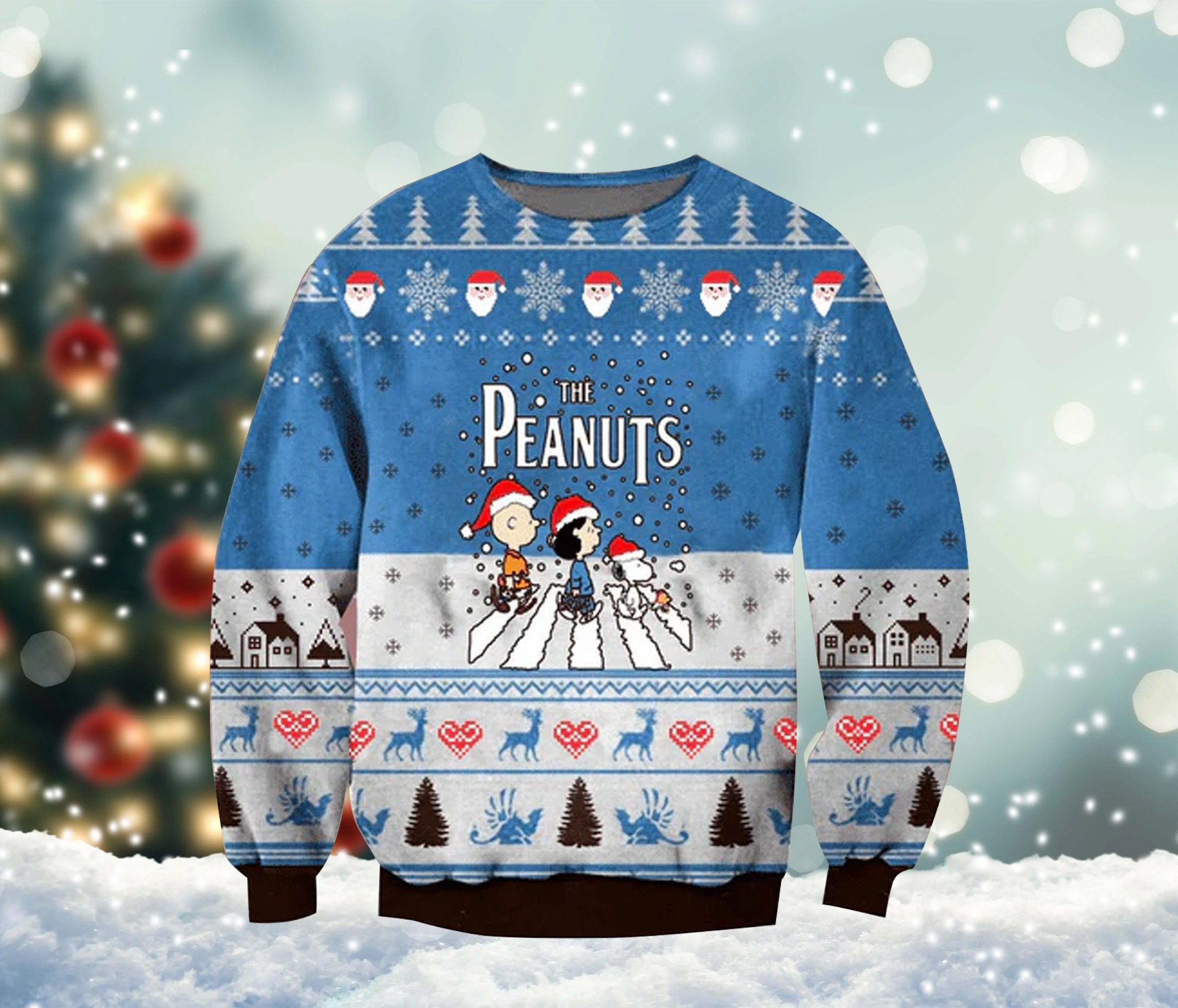 Snoopy Christmas Sweater - Etsy