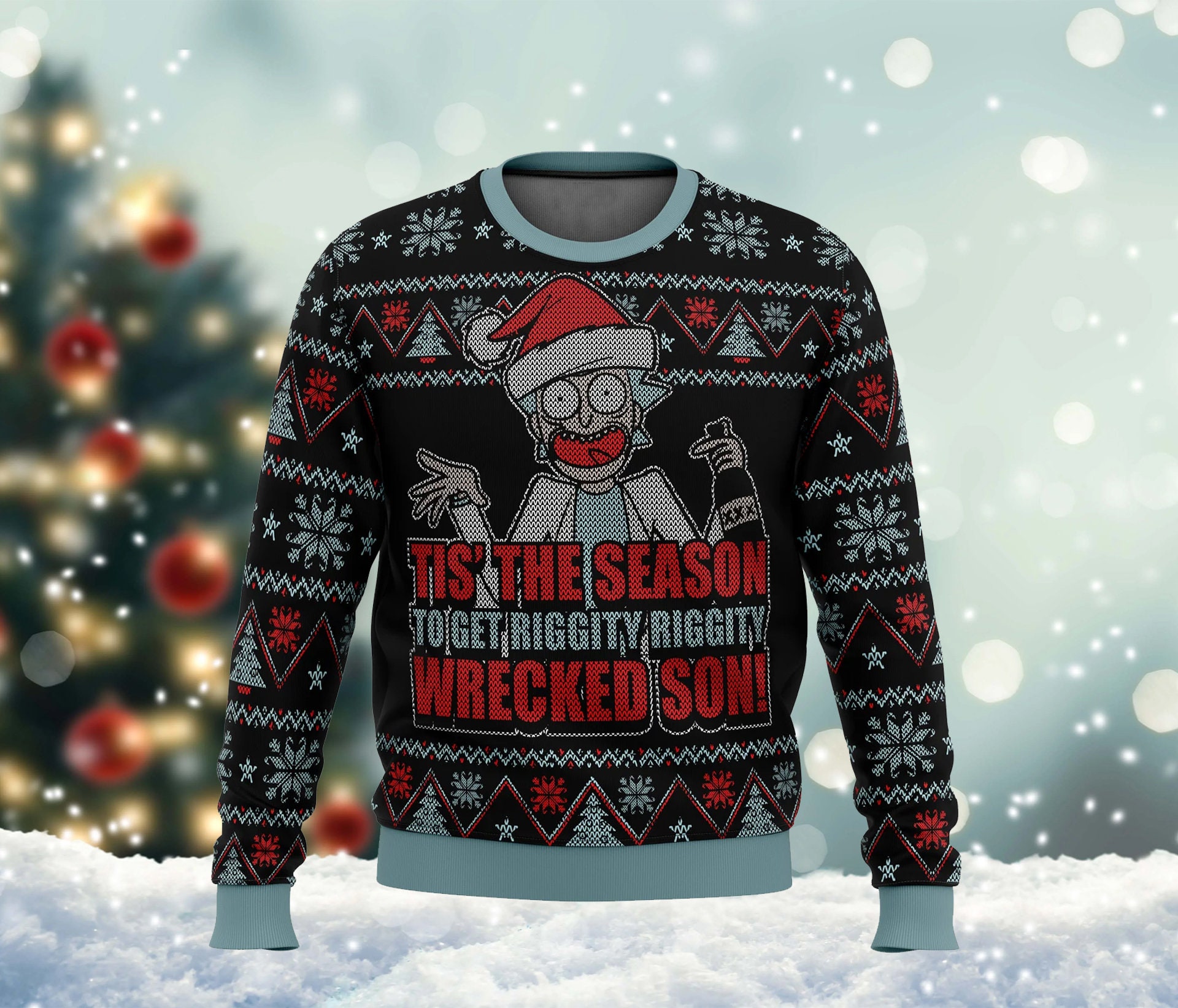 NBA Los Angeles Clippers Rick and Morty Ugly Christmas Sweater