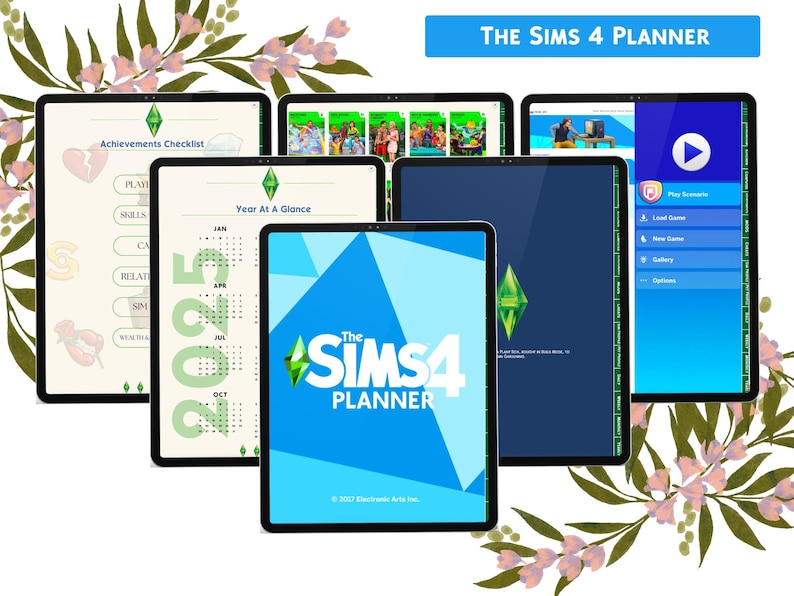 The Unofficial Sims 4 Digital Planner | 2026 & 2027 Yearly View | Undated | TS4 Planner | Free ...