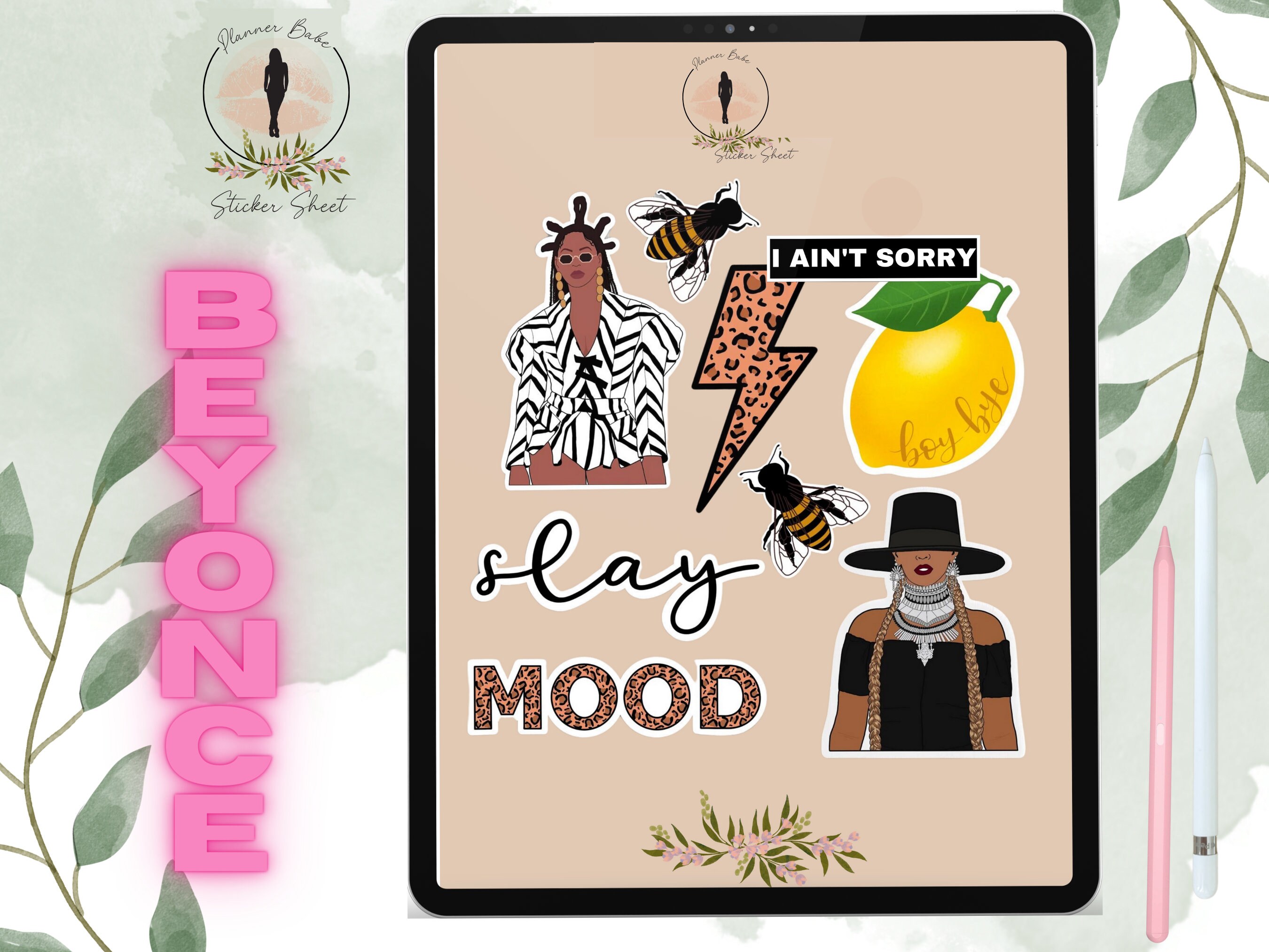 Beyoncé queen Bey Digital Stickers - Etsy