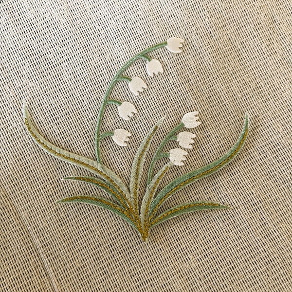 Lily of the Valley Patch, Iron-On Patch, High quality Patch, DIY Embroidery Decorative Patch, Elegant Patch, Backpack Cloth Bag Patch
