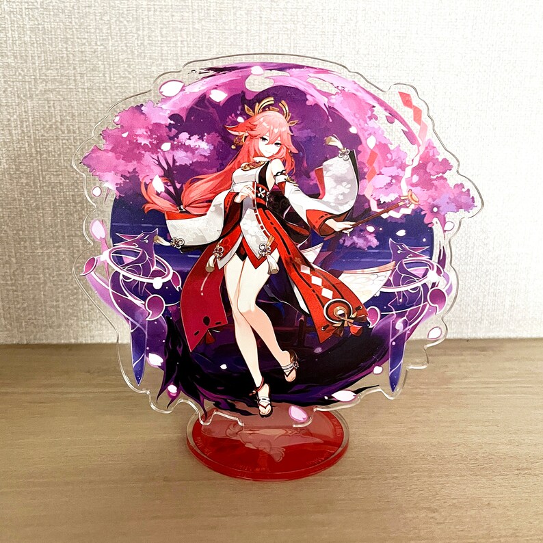 Genshin Impact Yae Miko Acrylic Stand, Genshin Yae Miko Action Figure