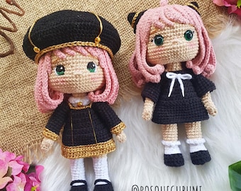 Amigurumi Pattern: Pink-Haired Anime Girl Crochet Doll (English)