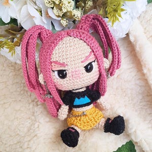 Amigurumi Pattern: Pink haired girl crochet doll [ENGLISH] Cute girl plush doll