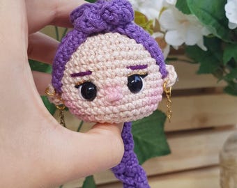 セット内容: ガールズグループの編み物キーホルダー | 英語の編み