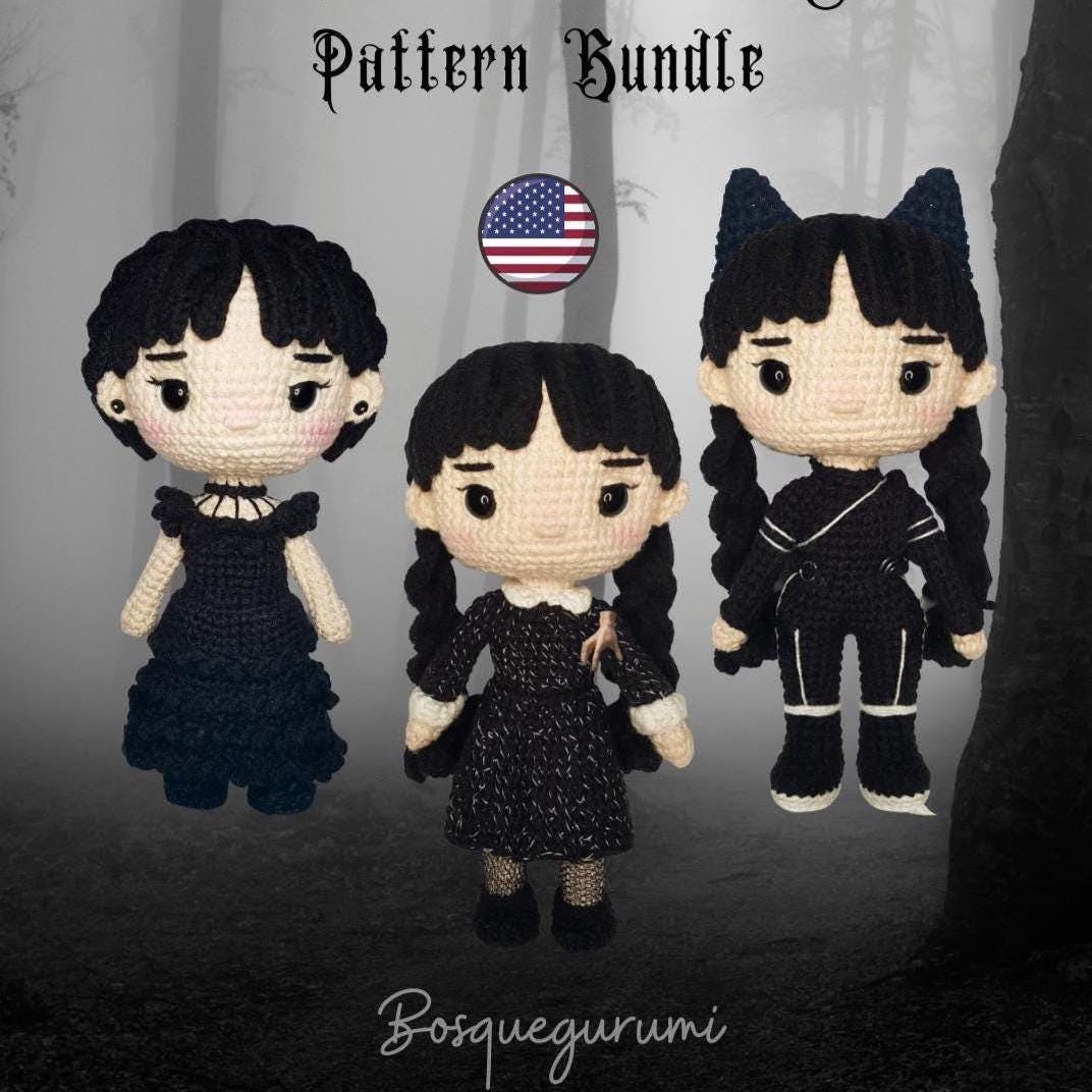 Patroonbundel: gehaakte gotische meisjespoppen | 3 versies | Amigurumipatronen in het ENGELS